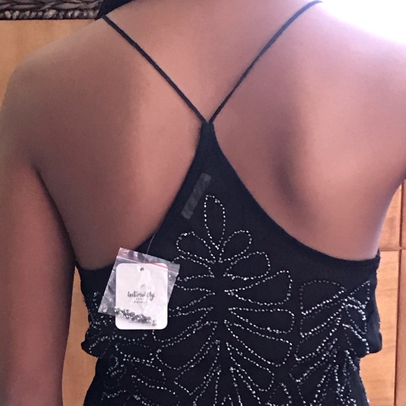 Free People Sm Beaded Sheer Black Racerback Cami - Picture 15 of 16
